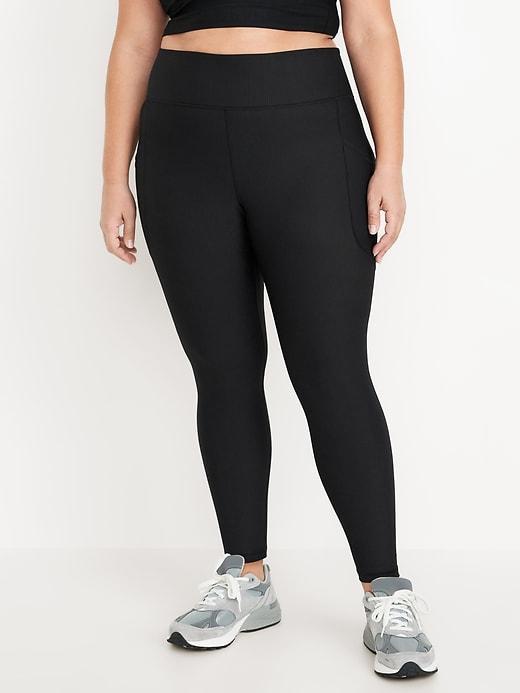 High-Waisted PowerSoft Ribbed Leggings Product Image