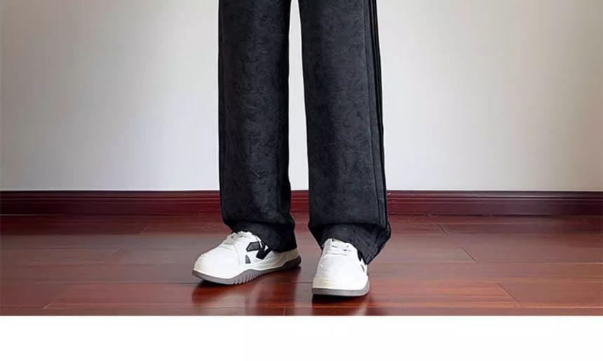 Drawstring Waist Two Tone Loose Fit Pants Product Image