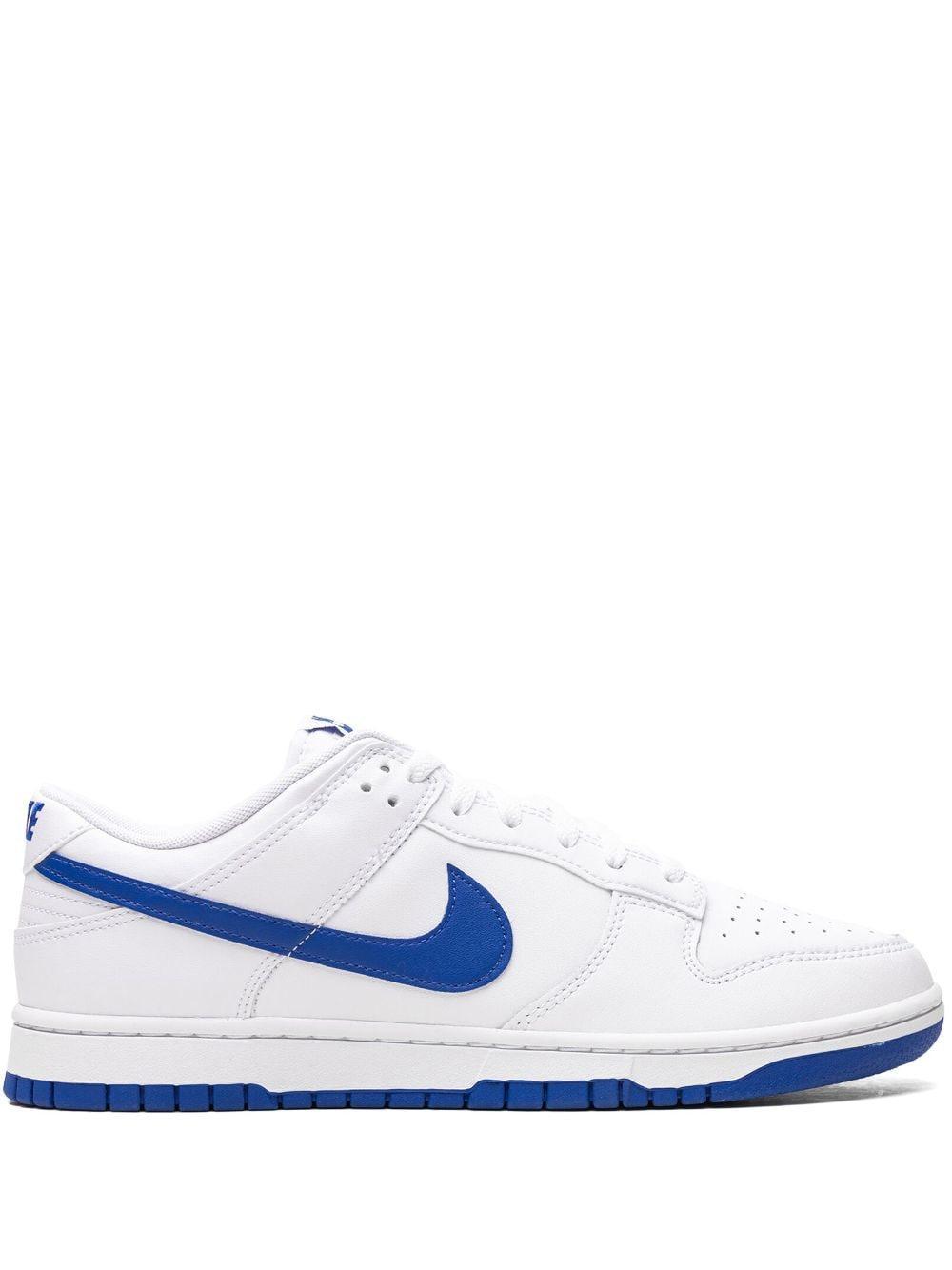 Dunk Low "hyper Royal" Sneakers In White Product Image