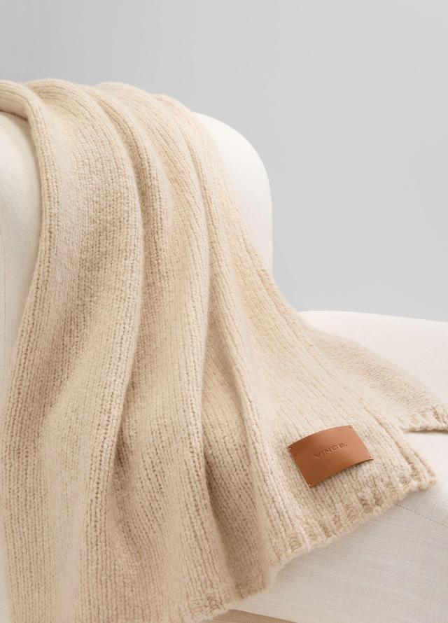 Womens Cashmere-Silk Jersey Throw, Lace Vince Product Image