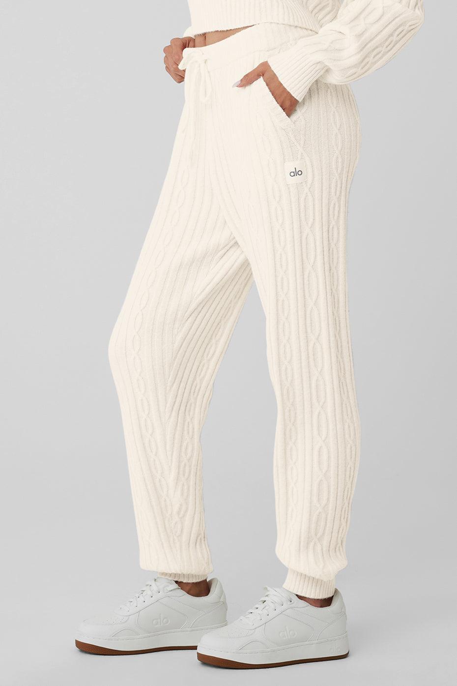 Cable Knit Winter Bliss Pant - Ivory Female Product Image