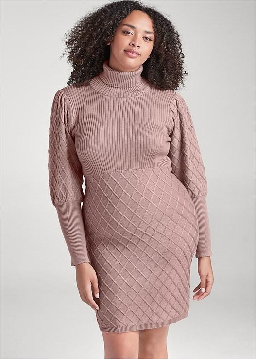 Puff Detail Sweater Dress product image