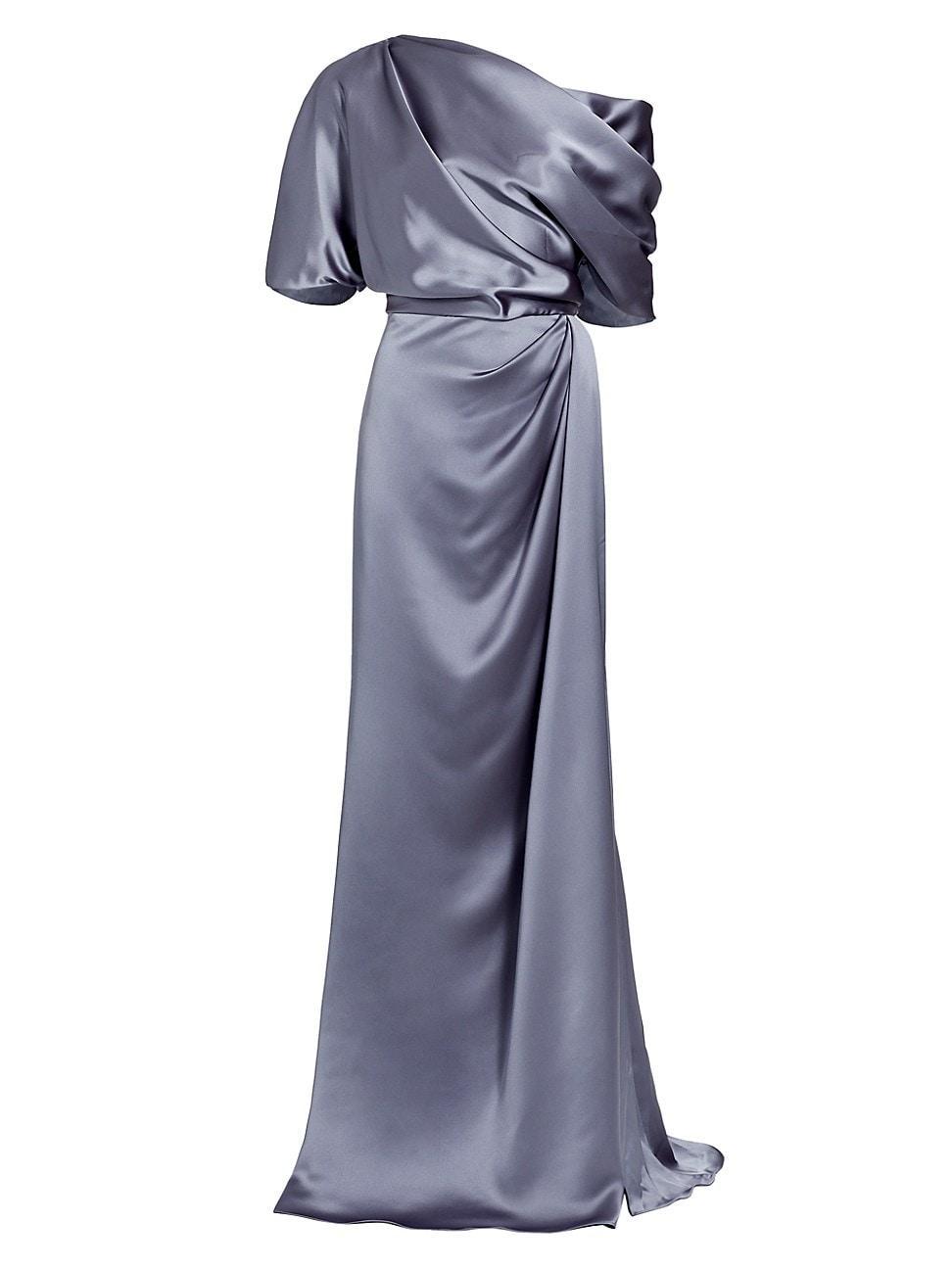 Womens Draped Off-The-Shoulder Gown Product Image