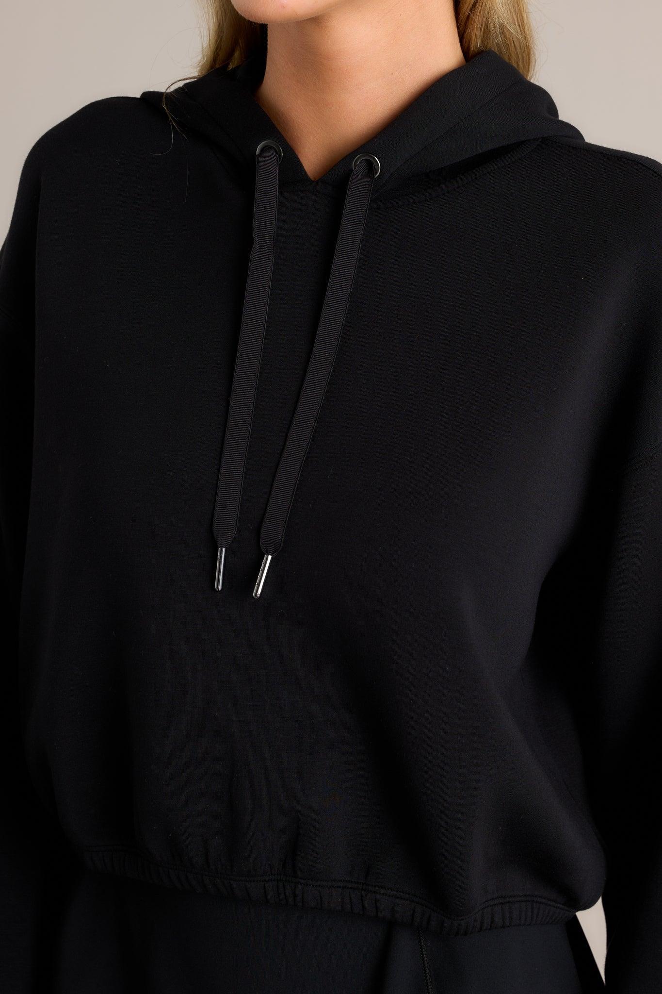 SPANX® AirEssentials Black Cinched Hoodie Female Product Image