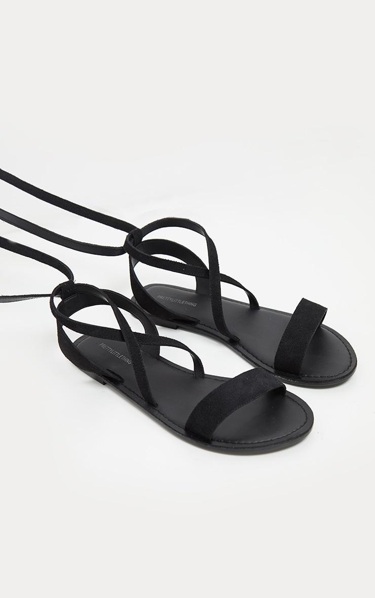 Black Basic Leather Sandal Product Image