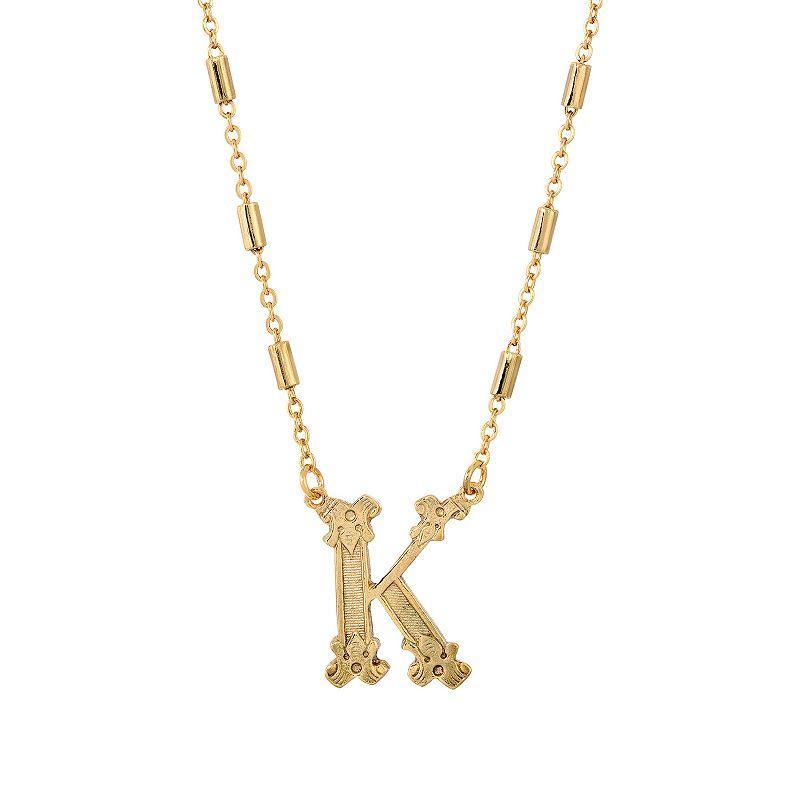 1928 Tone Initial W Pendant Necklace Product Image