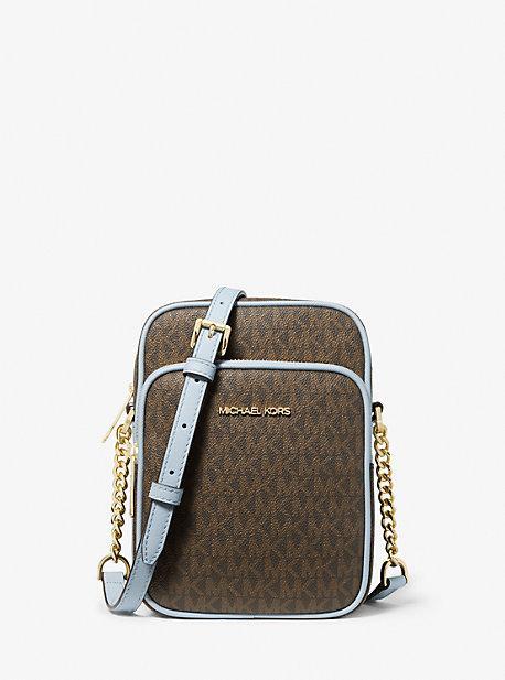 Michael Kors Jet Set Travel Signature Logo Chain Crossbody F Bag - beige Product Image