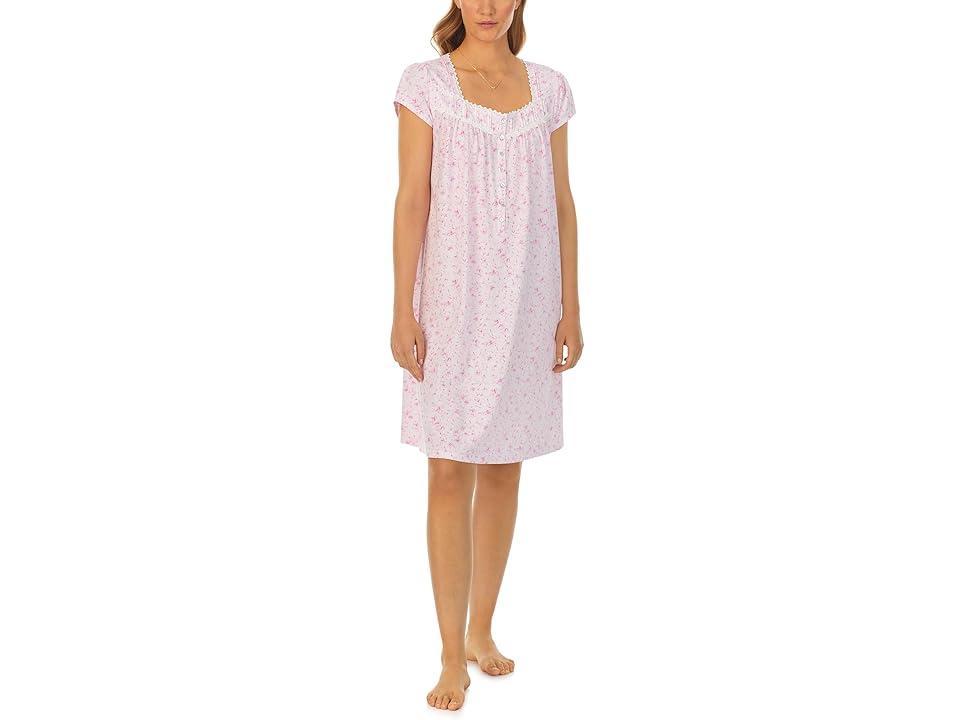 Eileen West Floral Cap Sleeve Short Nightgown Product Image