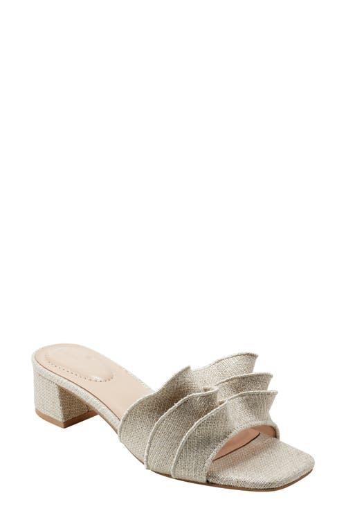 Bandolino Rista Metallic Ruffle Slide Sandal Product Image