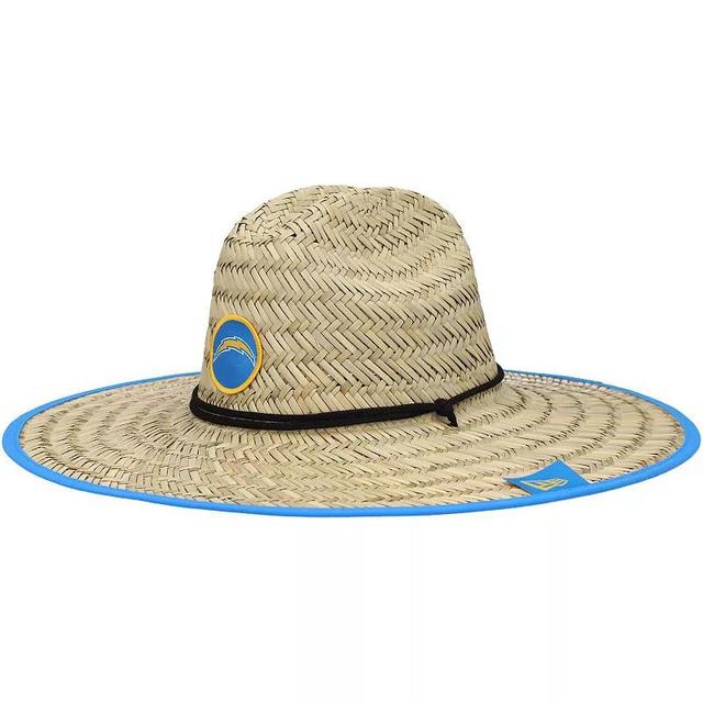 Mens New Era Natural Los Angeles Chargers 2021 NFL Training Camp Official Straw Lifeguard Hat Product Image