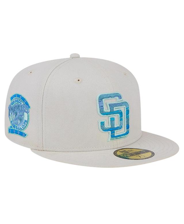 Mens New Era Khaki San Diego Padres Stone Mist 59FIFTY Fitted Hat Beig/Green Product Image