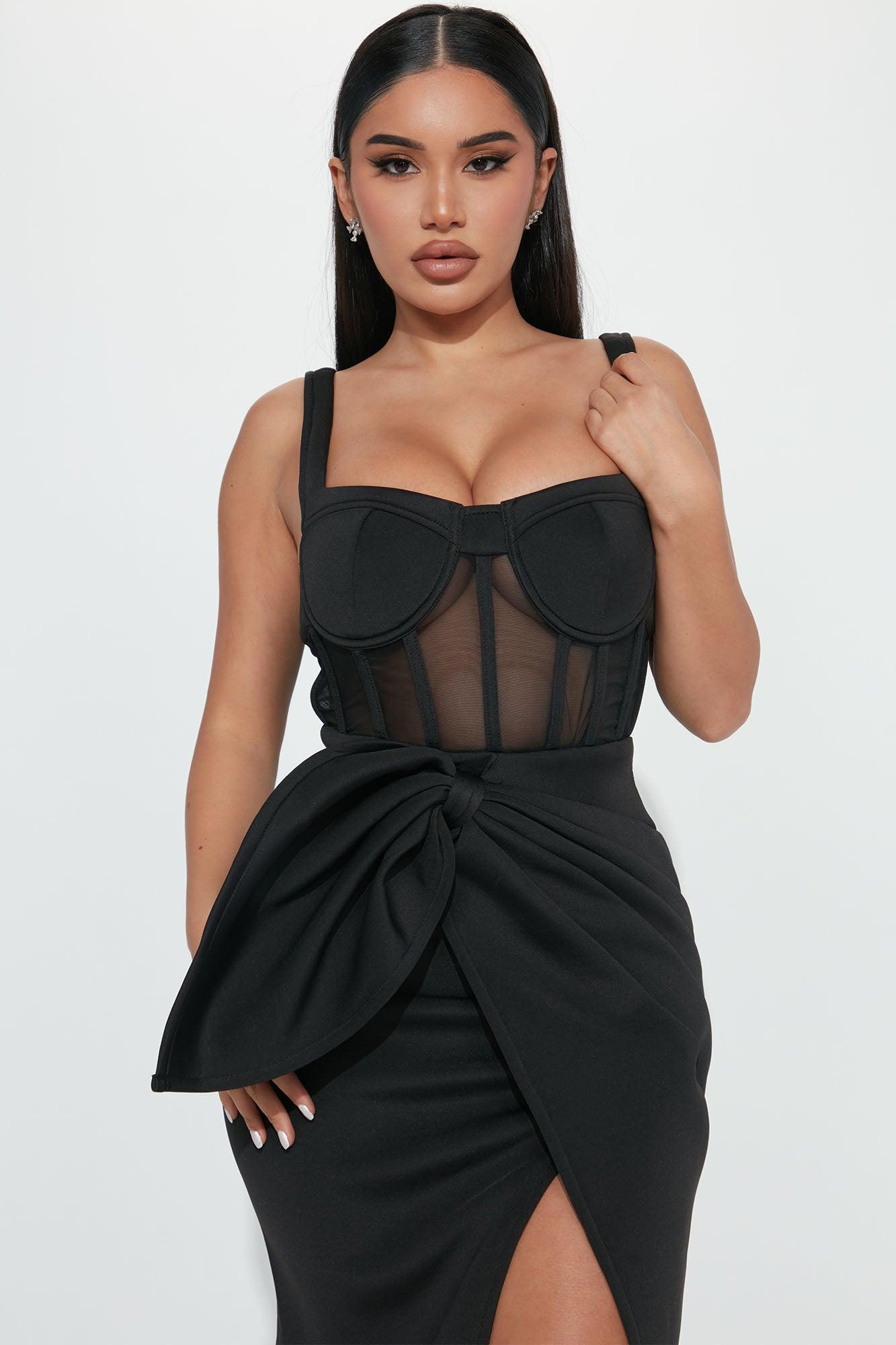 Love Again Midi Dress - Black Product Image