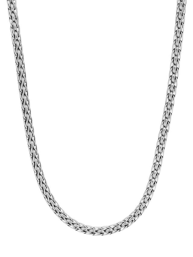 Womens Classic Chain Sterling Silver Slim Necklace Product Image