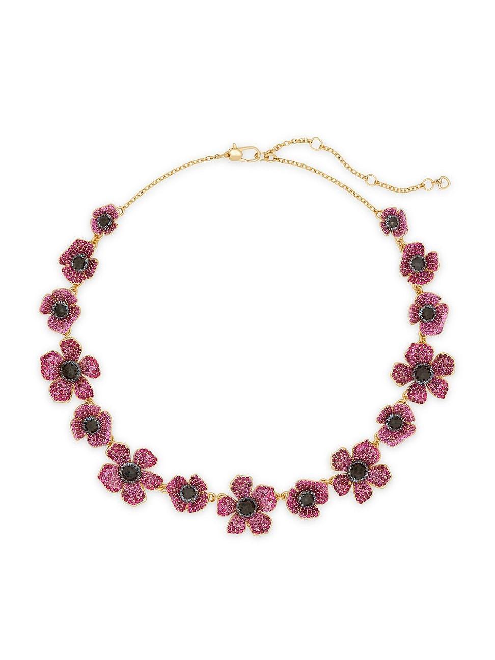 Womens Poppy Power Goldtone, Enamel & Brass Necklace Product Image