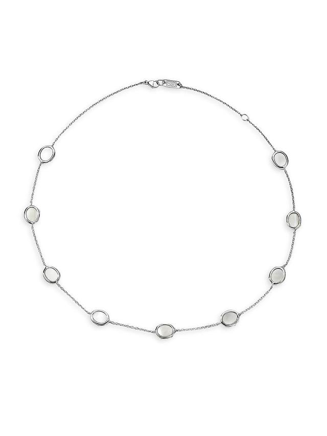 Womens Confetti Sterling Silver & Mother-Of-Pearl Short Station Necklace Product Image