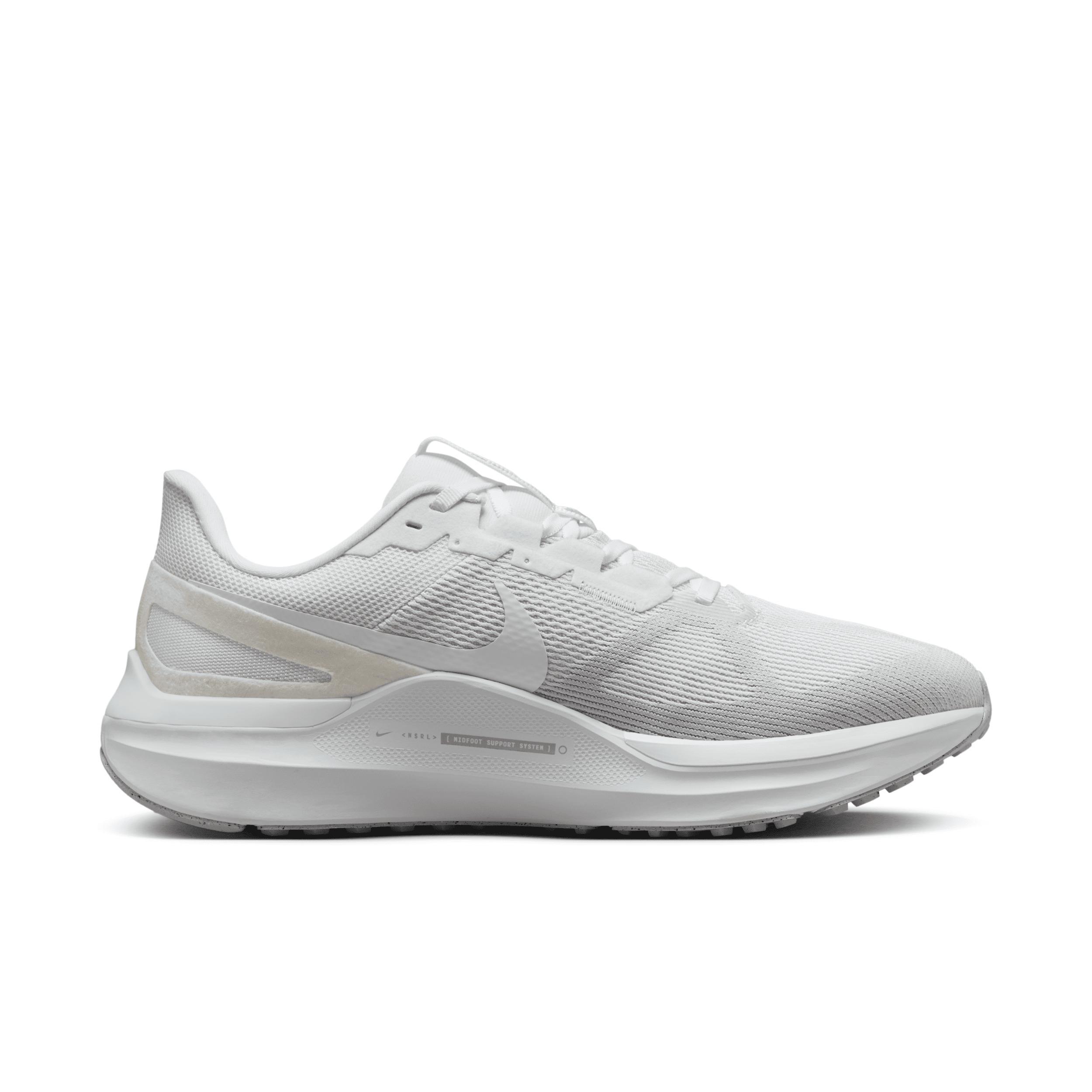 Nike Mens Nike Air Zoom Structure 25 Wide - Mens Running Shoes White/White/Pure Platinum Product Image