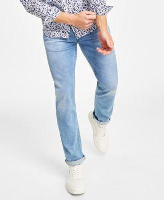 I.n.c. International Concepts Mens Light Wash Skinny Ripped Jeans, Created for Macys Product Image