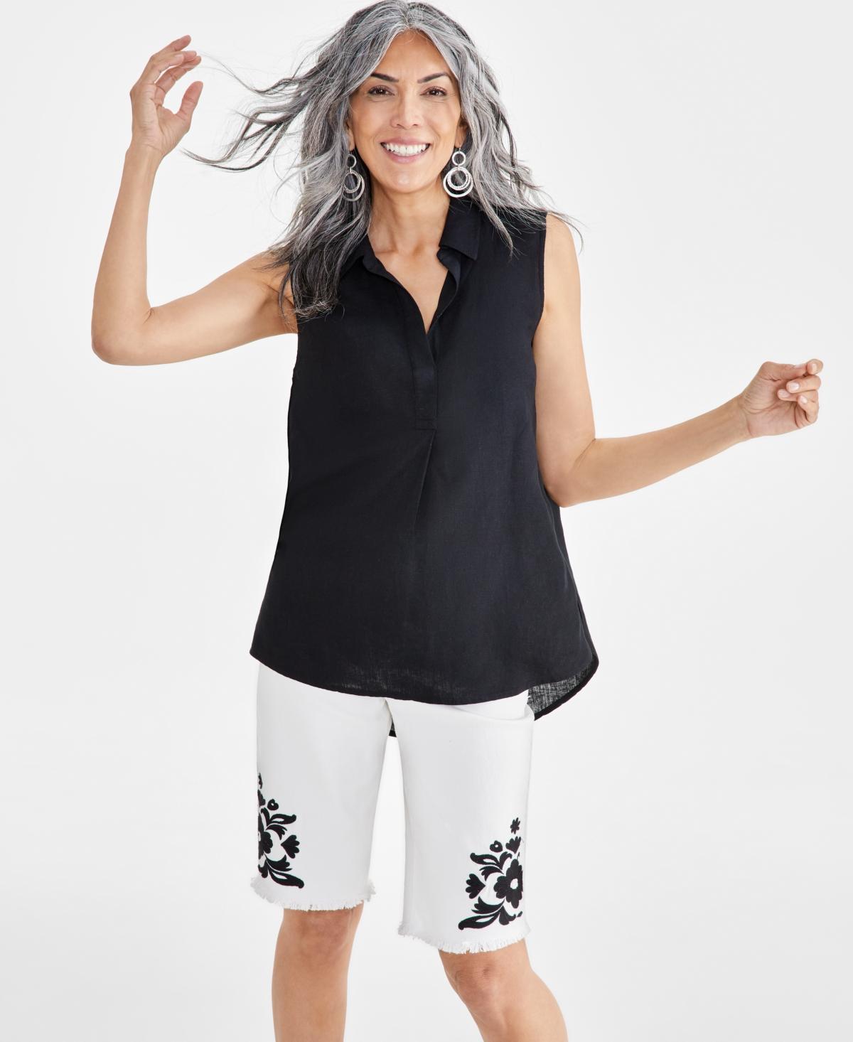 Style & Co Womens Sleeveless Popover Shirt, Created for Macys Product Image