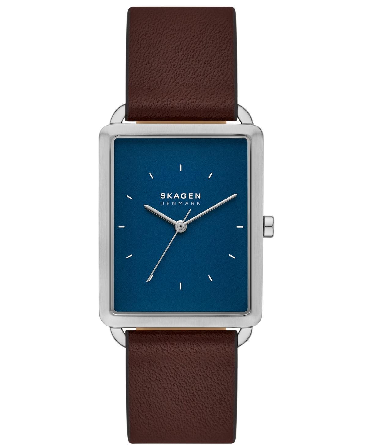 Skagen Mens Hagen Three Hand Brown Pro-Planet Leather 36mm - Brown Product Image