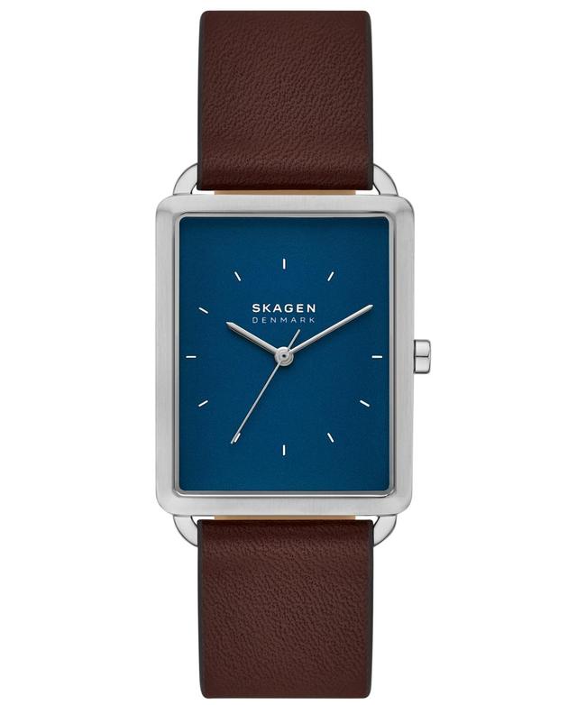 Skagen Mens Hagen Three Hand Brown Pro-Planet Leather 36mm - Brown Product Image