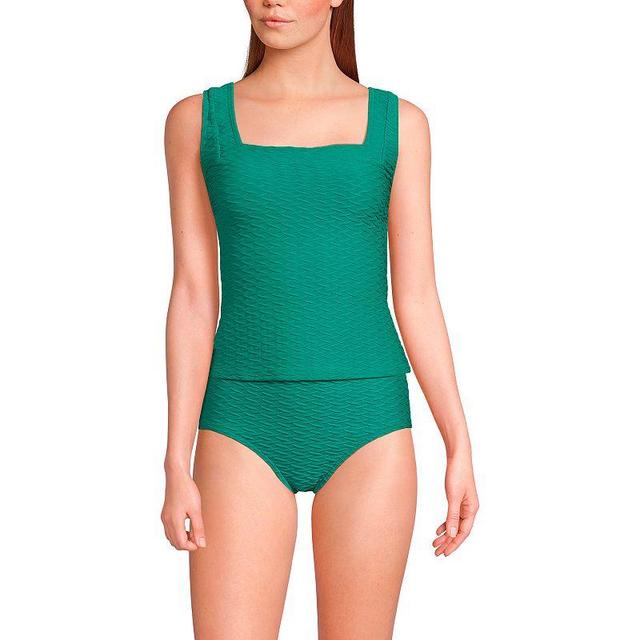 Womens Lands End Textured Square Neck Tankini Swimsuit Top Product Image