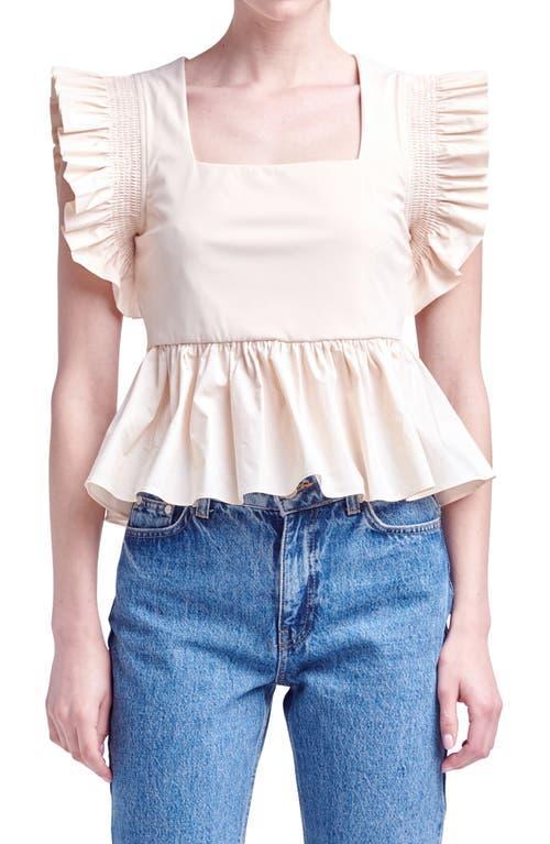 English Factory Ruffle Peplum Top Product Image