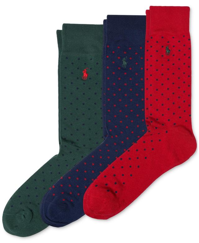 Polo Ralph Lauren Mens 3-Pk. Classic Dot Dress Socks Product Image