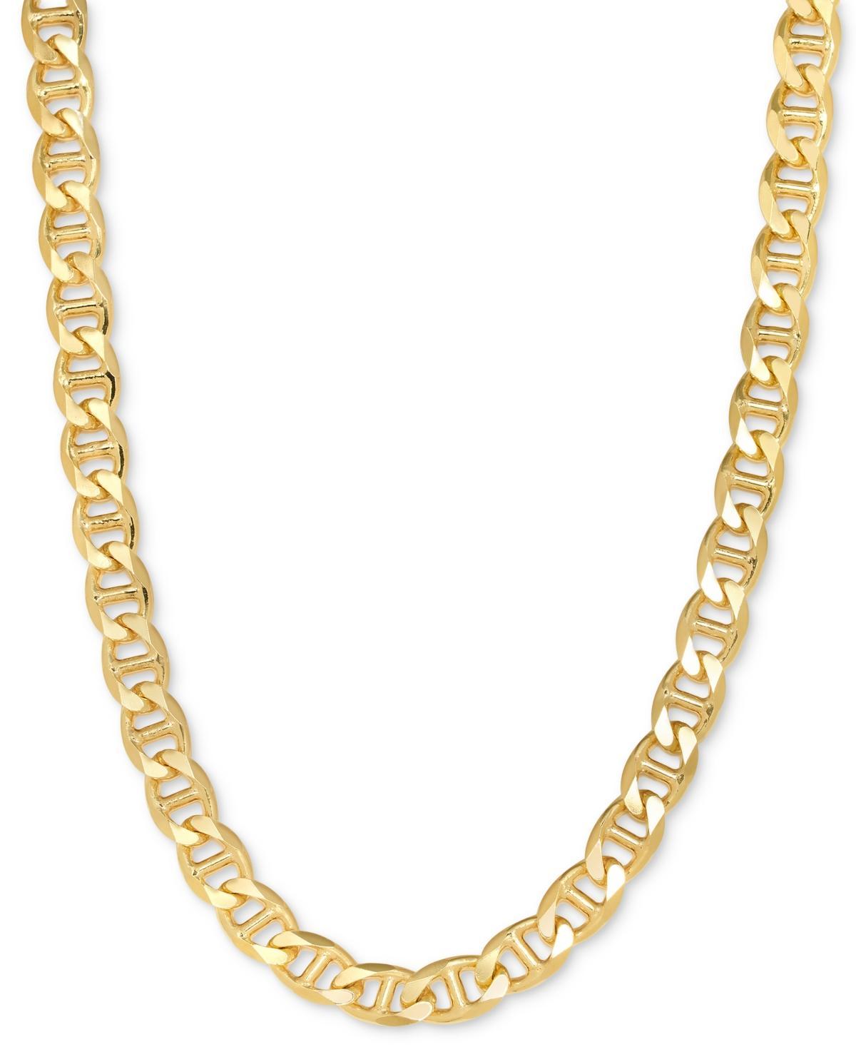 Mens Mariner Link 22 Chain Necklace (13.5mm) in 14k Gold-Plated Sterling Silver Product Image