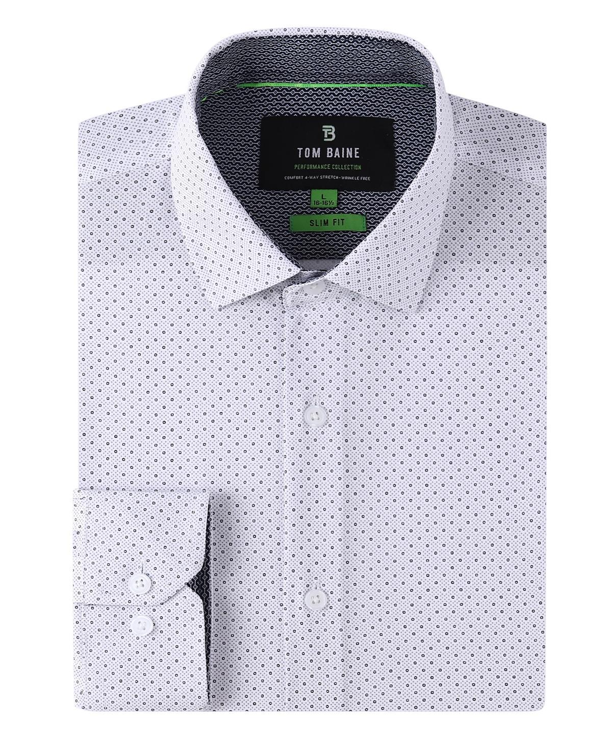 Tom Baine Mens Geometric Performance Stretch Button Down Dress Shirt Product Image