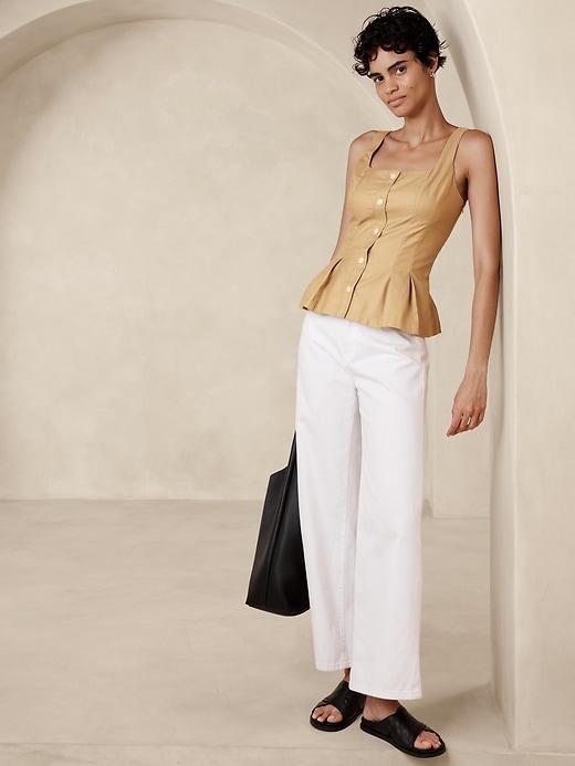 Twill Button Bustier Top product image