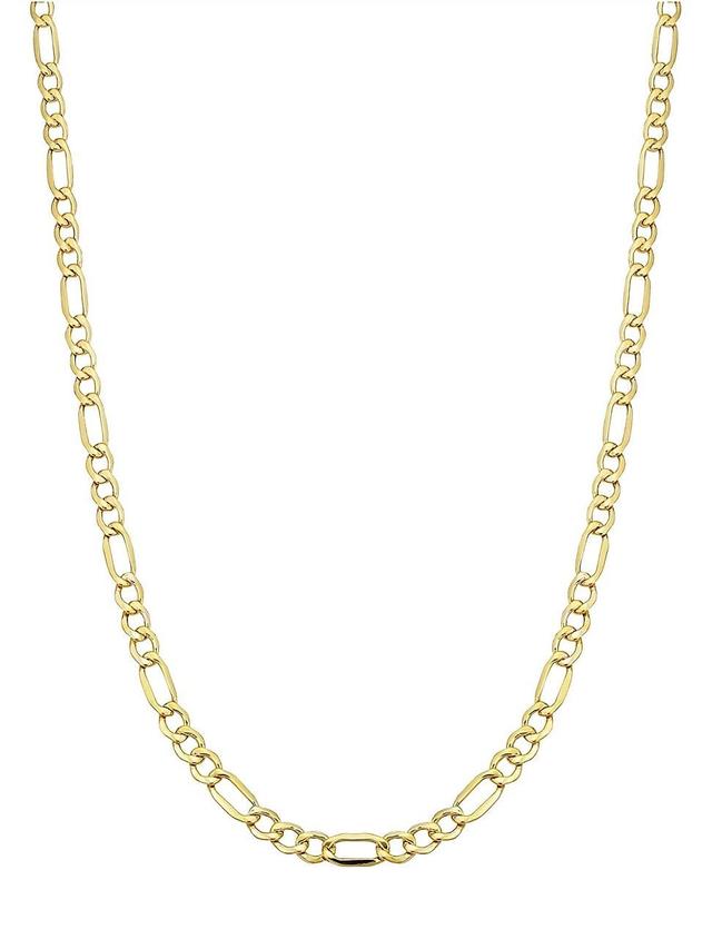 Womens 14K Yellow Solid Gold Florentine Figaro Necklace Product Image