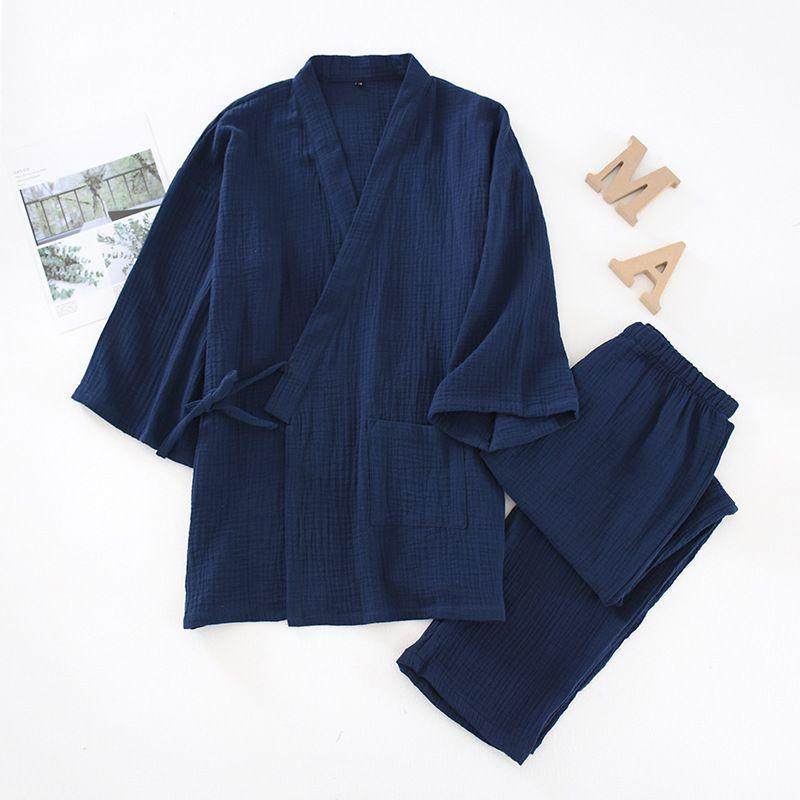 Pajama Set: Kimono Top + Pants Product Image