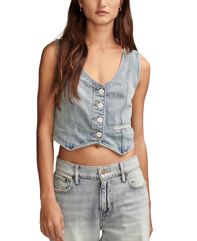 Lucky Brand Denim Vest (Class Act) Women's Jacket Product Image