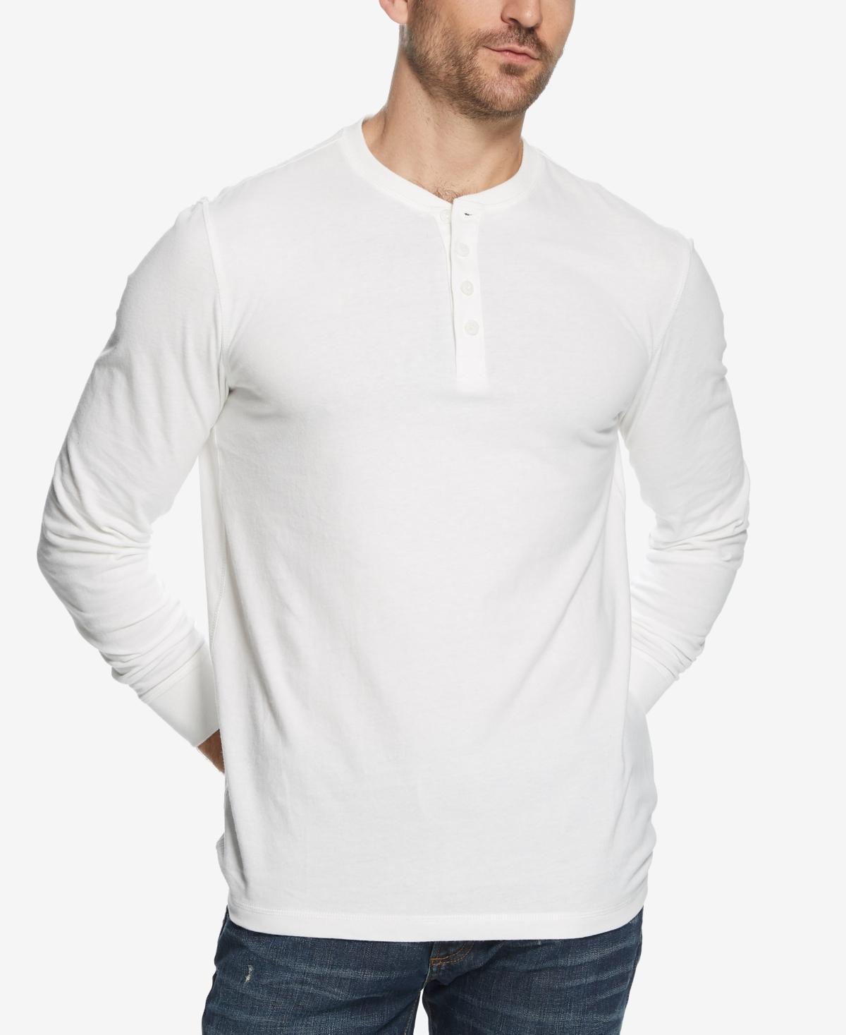 Weatherproof Vintage Mens Long Sleeve Brushed Jersey Henley T-shirt Product Image