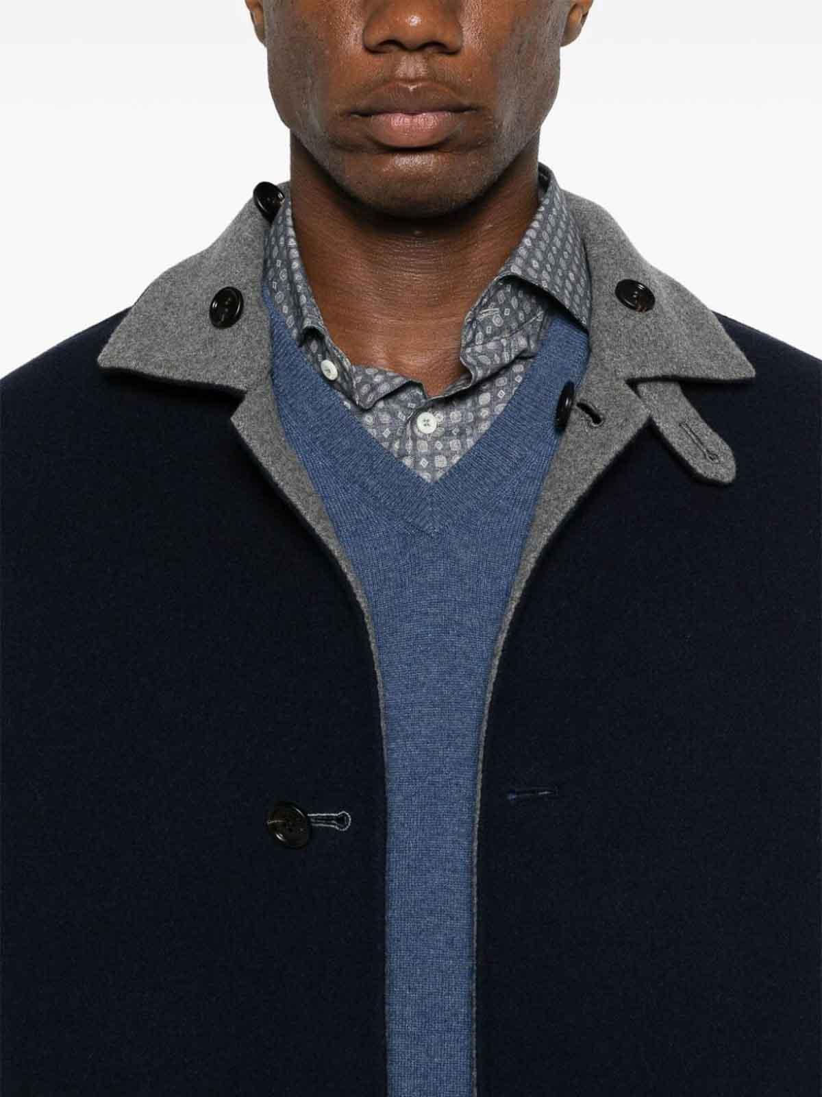 BRUNELLO CUCINELLI Wendbarer Kaschmirmantel In Blue Product Image