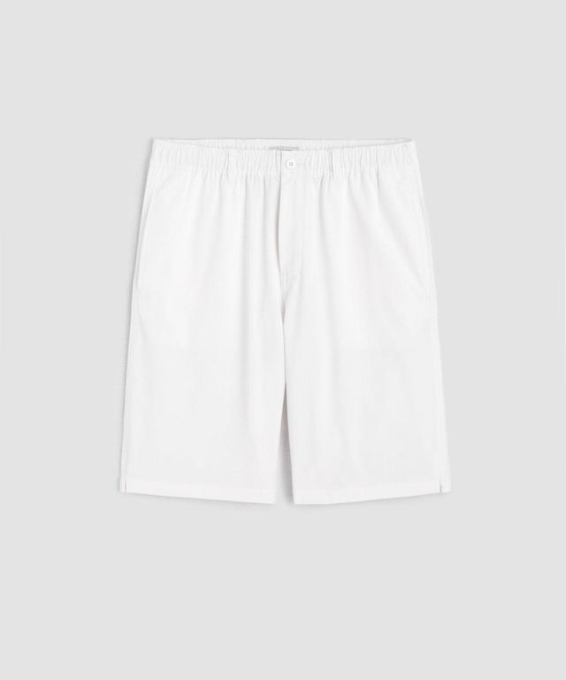 11" Italian Textured Relaxed  Short in White Stripe Product Image