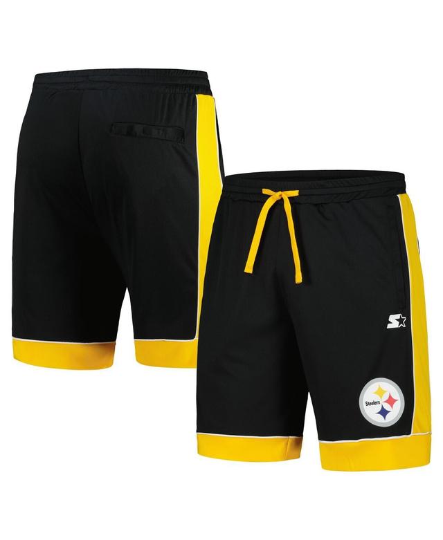 Mens Starter Black Pittsburgh Steelers Fan Favorite Fashion Shorts - Black Product Image