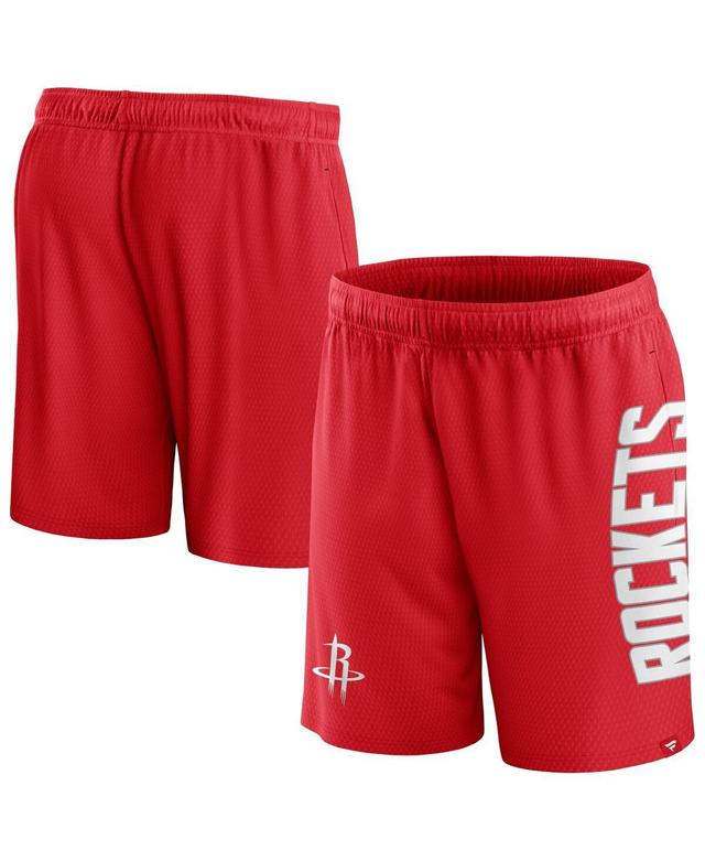 Mens Fanatics Branded Houston Rockets Post Up Mesh Shorts Product Image