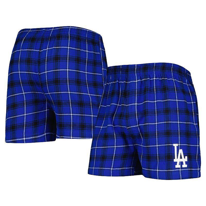 Mens Concepts Sport Royal/Black Los Angeles Dodgers Ledger Flannel Boxers Product Image