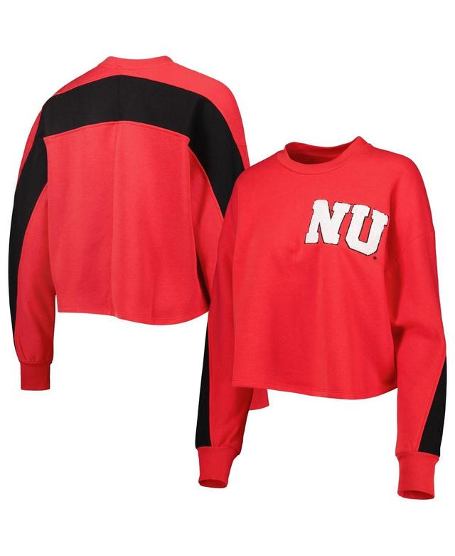 Gameday Couture Womens Scarlet Nebraska Huskers Back To Reality Color block Pullover Sweatshirt Product Image