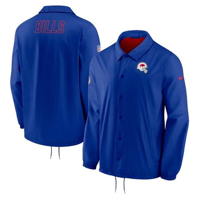 NIKE Royal Buffalo Bills Sideline Coaches Performance Full-snap Jacket In Blue Product Image