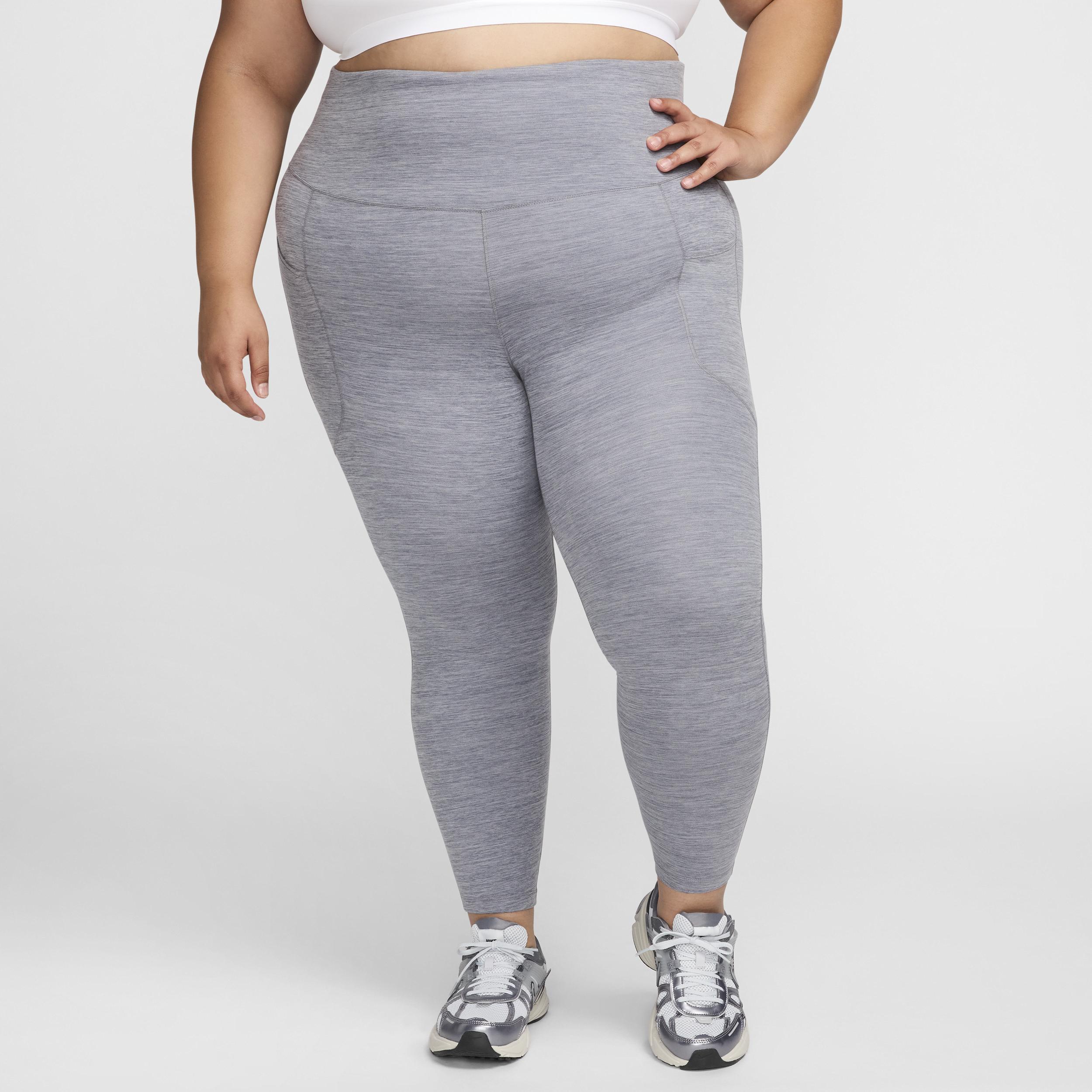 Plus Size Nike One High-Waisted 7/8 Leggings, Womens Grey Gray product image