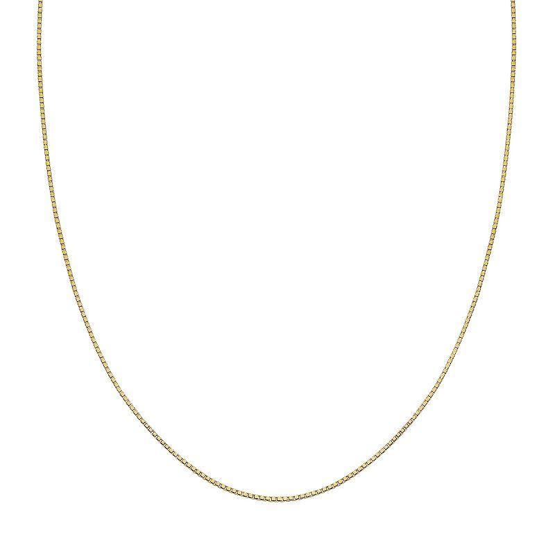 PRIMROSE Sterling Silver Box Chain Necklace, Womens Gold Product Image