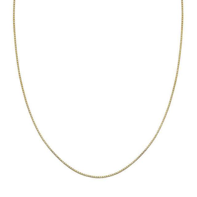 PRIMROSE Sterling Silver Box Chain Necklace, Womens Gold Over Sterling Product Image