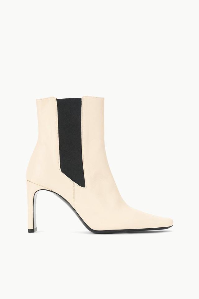 WALLY HIGH HEEL ANKLE BOOT | CREAM Product Image