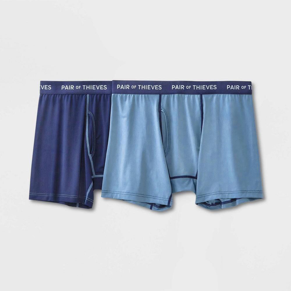 Pair of Thieves Mens 2pk Super Fit Boxer Briefs - Blue Product Image