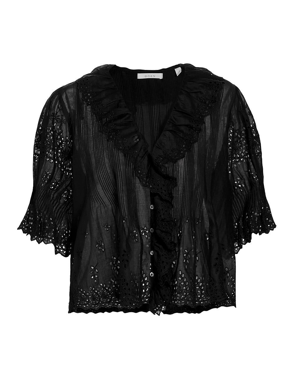 Womens Henri Voile Eyelet Top Product Image