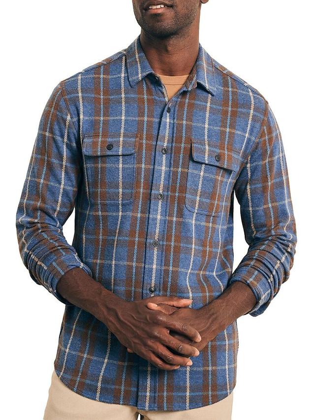 Faherty Legend Buffalo Check Flannel Button-Up Shirt Product Image