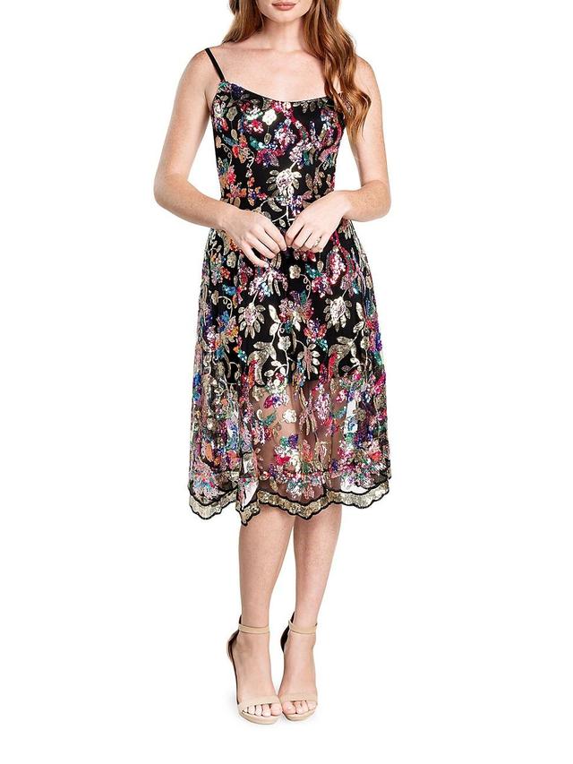 Womens Umalia Floral Embroidered Cocktail Dress Product Image