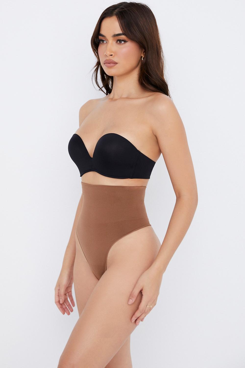 Sculpting High Waist Thong Mocha Product Image